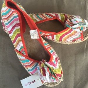 Lane Bryant Casual Striped Espadrilles Shoes 9W